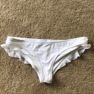 Victoria’s Secret white ruffle bikini bottoms